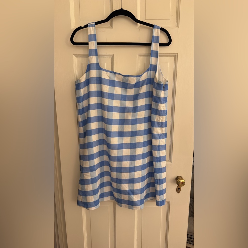 Blue and White Gingham Dress
